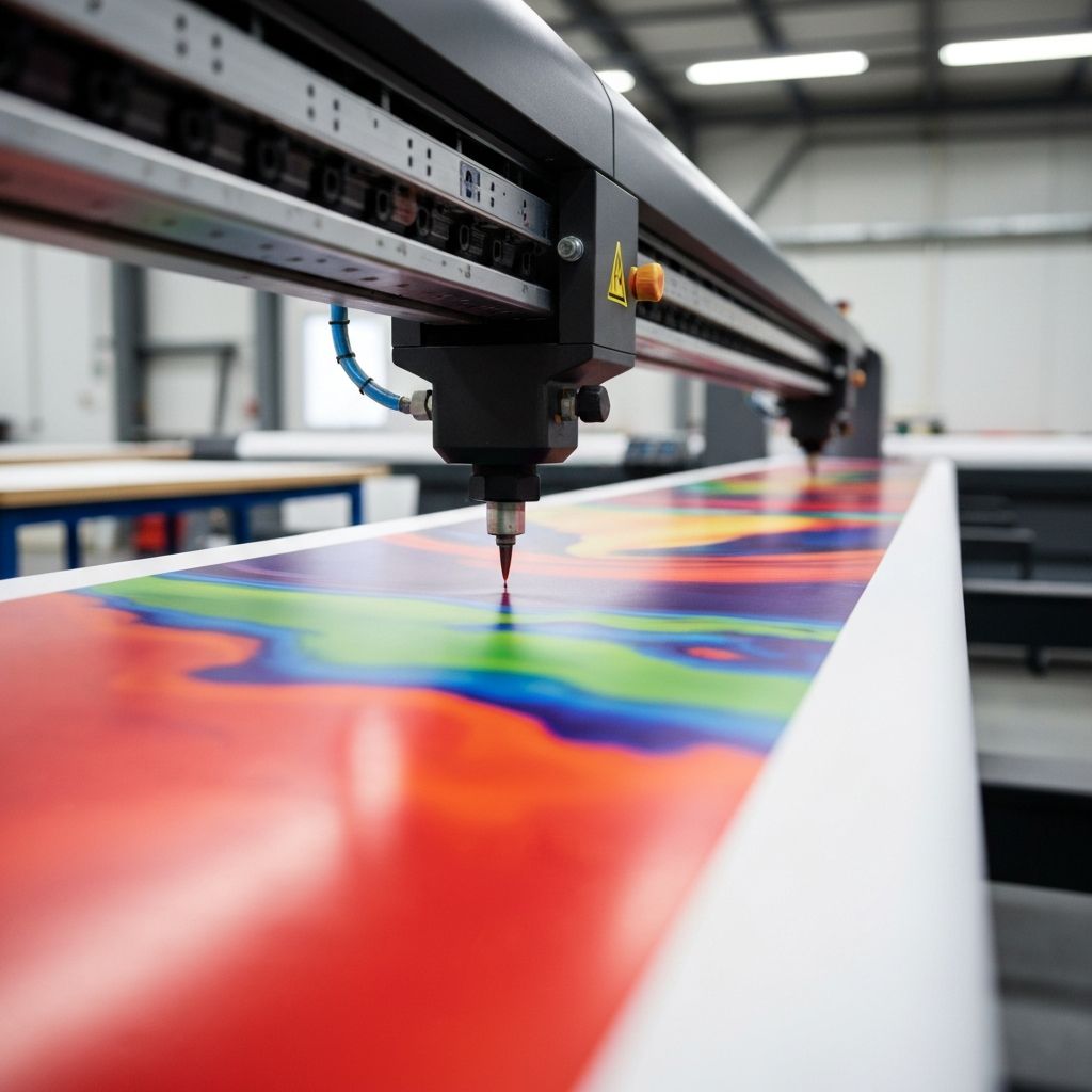 Large-format printer in action